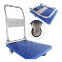 Ver imagem 3 de Carrinho Dobravel Carga Ate 150kg Multiuso Transporte Plataforma Armazem 4 Rodas de Aluminio