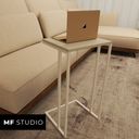 Ver imagem 1 de Mesa de Apoio Notebook - Estilo Industrial Mf Studio Beige Branco