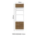 Ver imagem 3 de Torre Quente Armário de Cozinha 70 cm 3 Portas Branco/Rustic Glamy Madesa