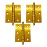 Dobradiça Porta Dourada Fosco Anel Imab 3,5x3 Latão 3 Pçs Jg - 1