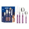 Kit Faqueiro Tramontina Talheres Aço Inox 16pçs Groovy Breakfast:rosa - 1