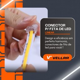 Kit 5 Conector Linear Emenda Transparente para Fita de Led 120 e 240 Leds 10mm - 2