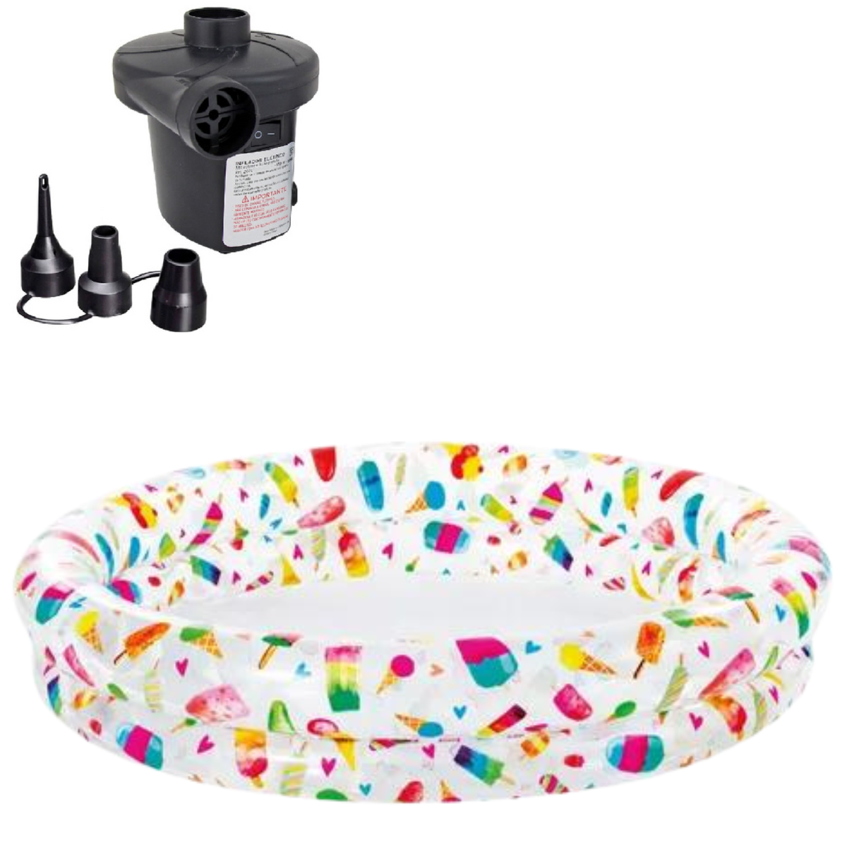 Piscina Inflável Infantil Intex 150l Frutas + Bomba Elétrica Voltagem:110v - 1