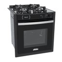 Ver imagem 1 de Fogao a Gas de Embutir 4 Bocas Venax Gaudi Platinum Vitreo Preto Gas Glp 127 V