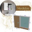 Ver imagem 2 de Gênova Armário de Banheiro Aéreo Espelho Espelheira 1 Porta:branco