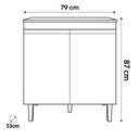 Ver imagem 3 de Balcão Gabinete Emma Cooktop 2 Portas para Cozinha Cinza