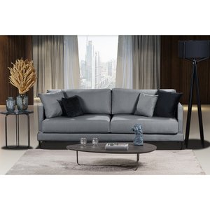 Sofá São Luiz Living 3 Lugares Linho Corriente 2 MT Espuma D33 Sofatec