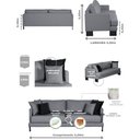 Ver imagem 3 de Sofá São Luiz Living 3 Lugares Linho Corriente 2 MT Espuma D33 Sofatec