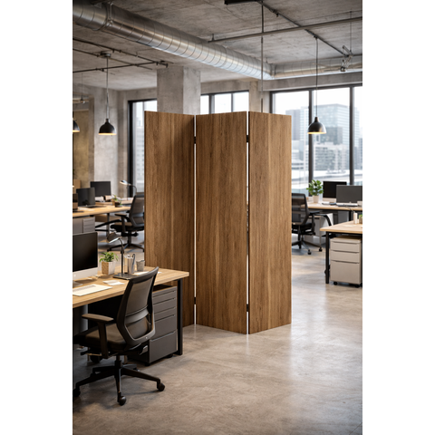 Biombo Alto Economico Castanho Tannat - Folha 1800x500mm