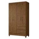 Ver imagem 1 de Guarda Roupa 4 Portas Chile Castanho Wood 952331 Moval