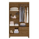 Ver imagem 2 de Guarda Roupa 4 Portas Chile Castanho Wood 952331 Moval