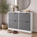 Ver imagem 1 de Sapateira para Quarto 24 Pares Porto Cinza/Branco