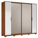 Ver imagem 4 de Guarda Roupa Casal Laredo Ambiente Nogueira Nude Prime Tx Flex com Espelho e Pés Demóbile - Demartêz