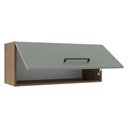 Ver imagem 4 de Armário Aéreo Madesa Agata 80 cm 1 Porta Basculante Rustic/Cinza Cor:Rustic/Cinza