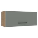 Ver imagem 1 de Armário Aéreo Madesa Agata 80 cm 1 Porta Basculante Rustic/Cinza Cor:Rustic/Cinza