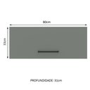Ver imagem 2 de Armário Aéreo Madesa Agata 80 cm 1 Porta Basculante Rustic/Cinza Cor:Rustic/Cinza