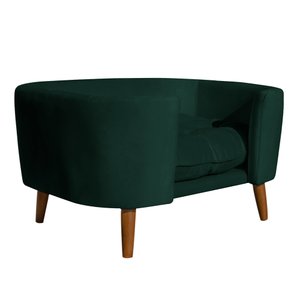 Cama Pet Caminha Cachorro Grande Veludo Casinha Luxo Colchão:veludo Verde