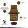 Poltrona de Massagem Reclinável Arizona Giratória com Puff para Os Pés Pu Caramelo G56 - Gran Belo - 3