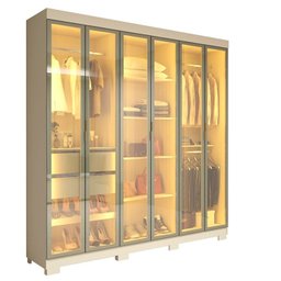 Guarda-roupa Casal com 6 Portas Reflecta com Pés 100% Mdf Império - 11