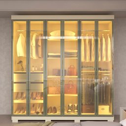 Guarda-roupa Casal com 6 Portas Reflecta com Pés 100% Mdf Império - 8