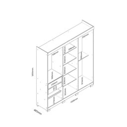 Guarda-roupa Casal com 6 Portas Reflecta com Pés 100% Mdf Império - 4