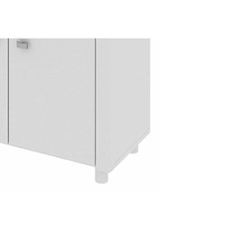 Balcão Multiuso Cozinha BL-3304 c/ 3 Portas e Nicho p/ Microondas Branco - Tecno Mobili - 7