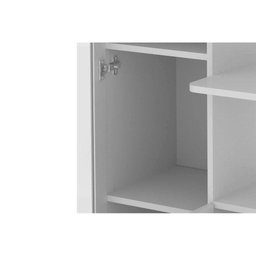 Balcão Multiuso Cozinha BL-3304 c/ 3 Portas e Nicho p/ Microondas Branco - Tecno Mobili - 6