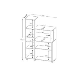 Balcão Multiuso Cozinha BL-3304 c/ 3 Portas e Nicho p/ Microondas Branco - Tecno Mobili - 3