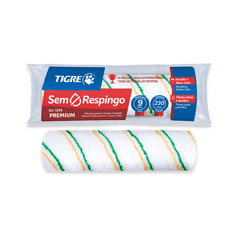 Rolo Lã Antirrespingo Premium 23cm - Tigre