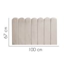 Ver imagem 2 de Painel Estofado Luxo Nuvem Alanis 100cm Solteiro para Cama Box Corino Bege - Gat Magazine