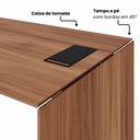 Ver imagem 4 de Mesa Diretor Premium Dinâmica 1,7 m X 0,70 m Corporativa com Bordas em 45° e Caixa de Tomadas F5