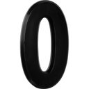 Ver imagem 1 de Número 0 Residencial Preto 14cm De Altura