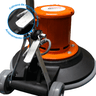 Enceradeira Industrial AllClean 350 + Escova P/ Lavar + Suporte C/ Velcro + Disco Verde + Disco Bran - 10