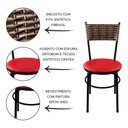 Ver imagem 2 de 2 Cadeiras Pretas para Cozinha Viena Avelã Assento Vermelho