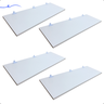 Kit 4 Prateleira Branca 70X30 + Suporte Flutuante Mdf  Organizadora Decoração Cozinha Banheiro Sala - 1