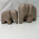 Ver imagem 3 de Conjunto enfeite elefante Mãe e Filho de cerâmica decorativo