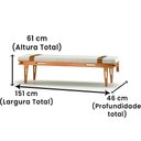 Ver imagem 3 de Banco Los Recamier Ozki 151 Cm Madeira Eucalipto Cedro Tecido Cinza