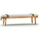 Ver imagem 2 de Banco Los Recamier Ozki 151 Cm Madeira Eucalipto Cedro Tecido Cinza