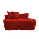 Ver imagem 1 de Namoradeira Sofá Feijão Hana Orgânica Couro Vermelho