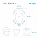 Ver imagem 2 de Assento Sanitario Poliester com Amortecedor Massima Branco para Vaso Incepa