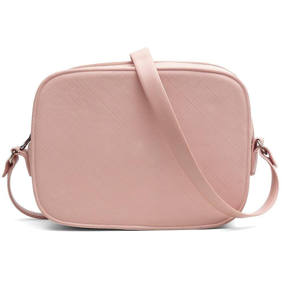 Bolsa Casual Quadrada Feminina Espaçosa Fecho de Ziper Alça Transversal - 2