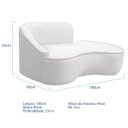 Ver imagem 5 de Kit Divã Recamier Orgânico Marrocos 180cm Lado Direito e 1 Poltronas Amore Bouclé