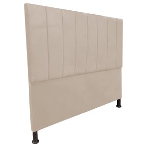 Cabeceira de Cama Box Casal Estofada Laura Tt - Bege