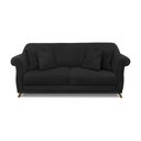 Ver imagem 5 de Sofá 2 Lugares Pé de Madeira Julieta 160 Cm Suede Preto S04 - D'Rossi