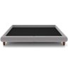 Cama Casal King Base Box Pés de Madeira 210cm Otto P05 Veludo Cinza - Lyam Decor - 4