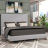 Cama Casal King Base Box Pés de Madeira 210cm Otto P05 Veludo Cinza - Lyam Decor - 5