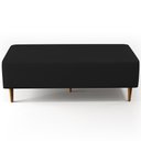 Ver imagem 4 de Kit 02 Puffs Bali W01 Pés Palito 120x50 Cm Corano Preto