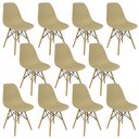 Ver imagem 3 de Kit 11 Cadeiras Charles Eames Eiffel Wood Design Bege