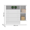 Ver imagem 5 de Kit Berço Mini Cama Taís e Cômoda Infantil 3 Gavetas com Nicho Brilhar Q01 - Doce Sonho Móveis KIT B