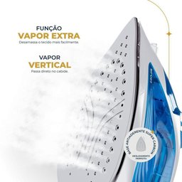 Ferro de Passar a Vapor Britânia 210ml Base Antiaderente Bfv07 220v - 3